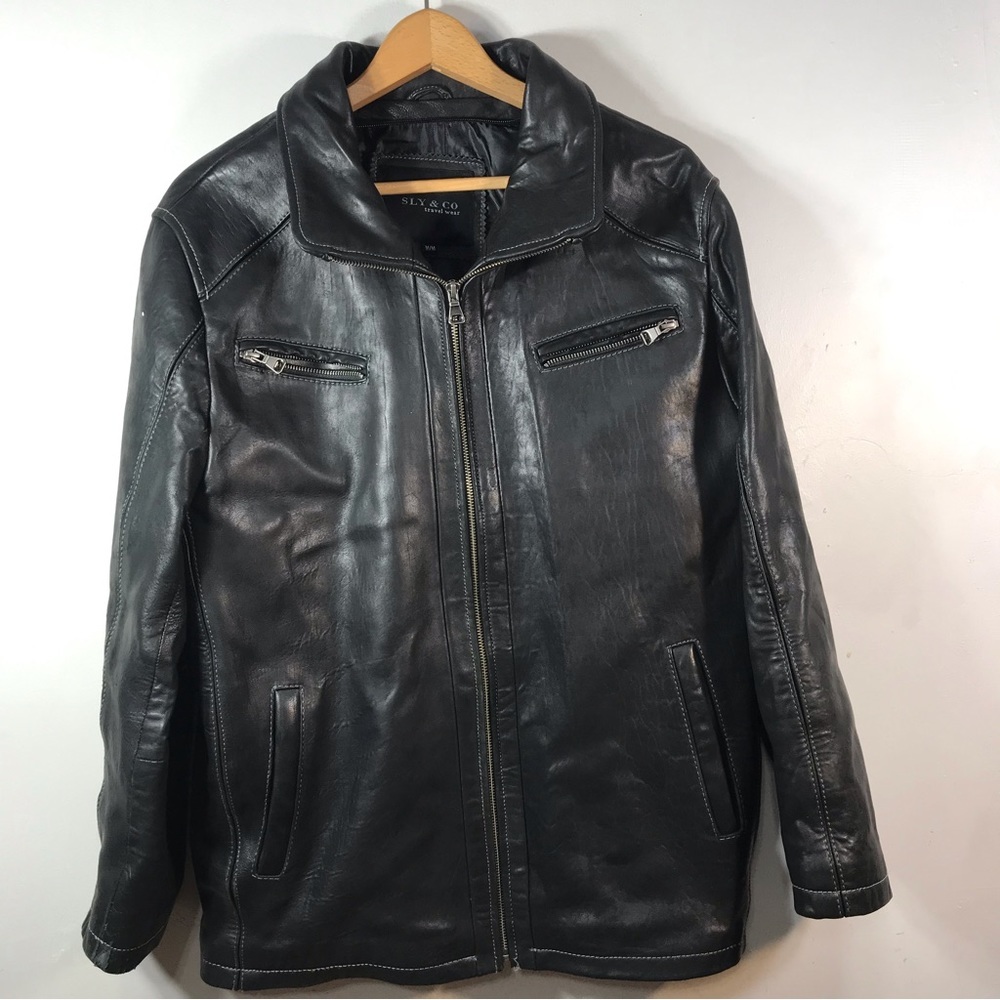 SLY & CO mens leather jacket